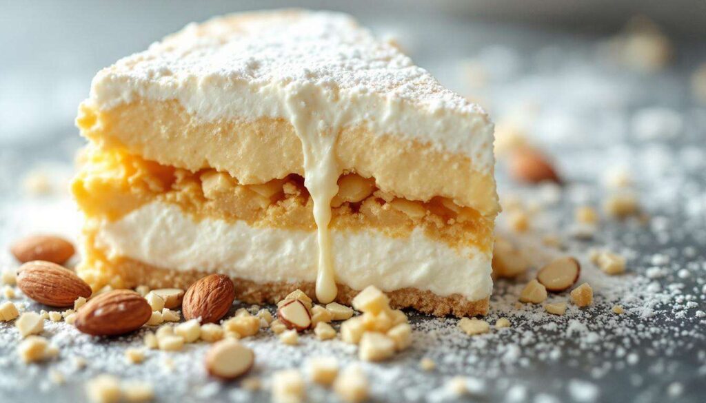 Un dolce semplice che gioca su due consistenze, restando goloso e perfetto