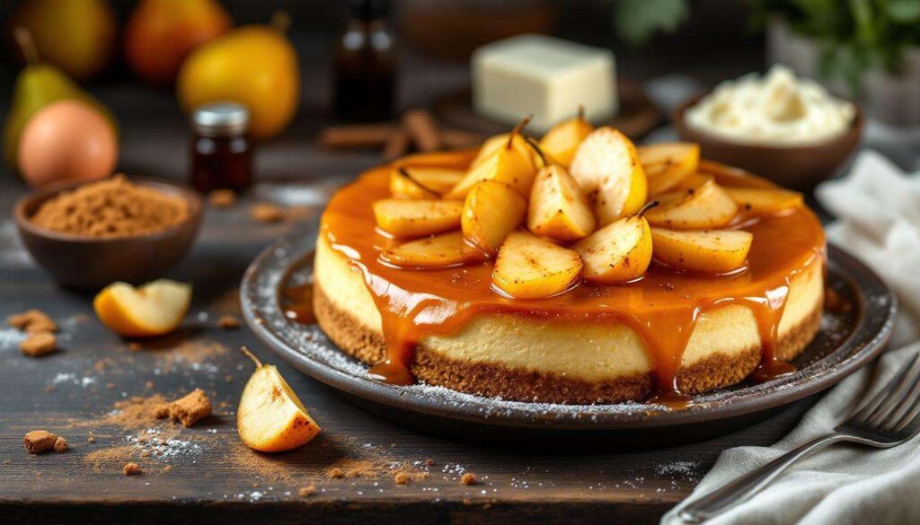 Cheesecake con pere caramellate: ricetta facile e irresistibile