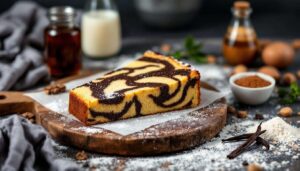Torta variegata al cacao senza uova, golosa e leggera allo stesso tempo, a colazione la potranno mangiare tutti