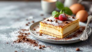 Dolce di savoiardi e pasta sfoglia, il dessert che non ti aspetti