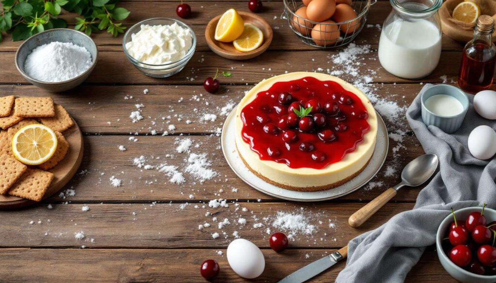 Avevo del formaggio spalmabile, ho pensato bene di fare una cheesecake con topping di ciliegie ed è una meraviglia