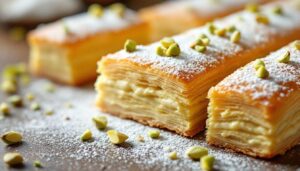Sfoglia, latte e pistacchio: una spolverata di zucchero a velo e ti sei fatto dei dolcetti che non si dimenticano