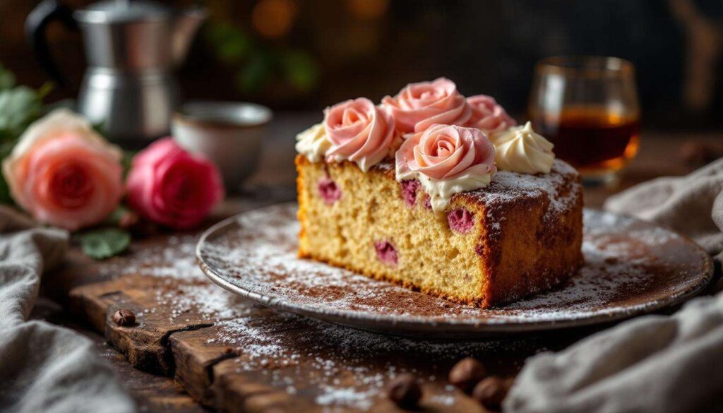 Rose cake al panettone: dolce senza forno con crema al mascarpone e bagna al caffè