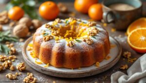 La torta di farina integrale, noci e agrumi: dolce soffice e profumato senza glutine da provare subito