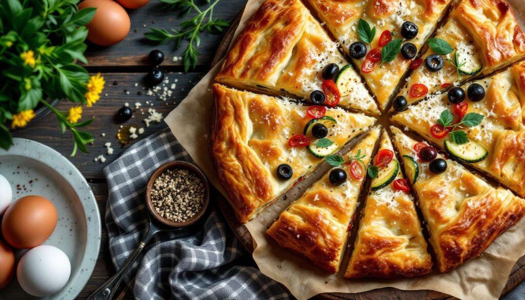 Torta salata svuota frigo con pasta sfoglia: a spicchi, croccante e pronta in poco tempo
