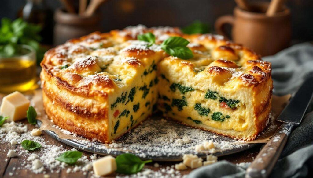 Torta rustichella alta e soffice: impasto base e ripieno a strati, perfetta da buffet