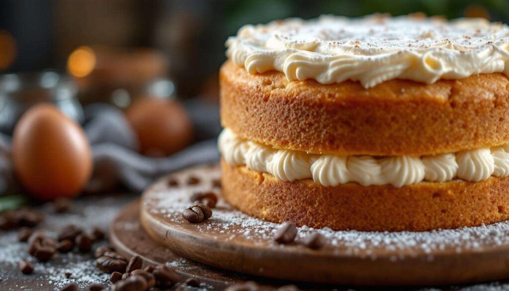 Torta soffice mascarpone e caffè: alta e profumata, senza burro né olio