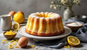 Ciambellone del bar fatto in casa: alto, soffice e profumato al limone