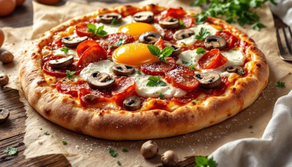 Pizza rustica salsiccia e funghi: torta salata filante pronta in mezz’ora