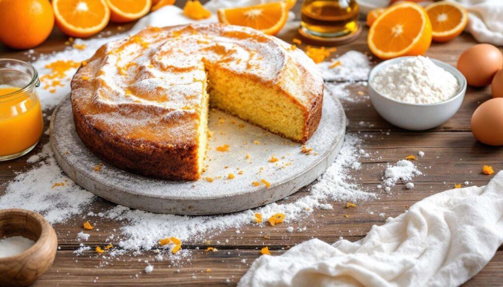 Una torta all'arancia soffice che profuma la cucina e ricorda le dolcezze della nonna, semplici e indimenticabili