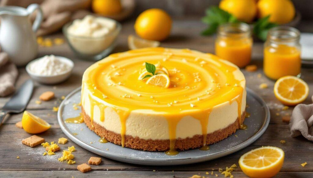 Cheesecake al limone senza cottura: base croccante, crema vellutata e copertura agrumata