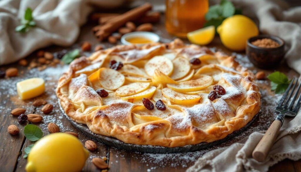 Torta di pasta fillo mele e cannella
