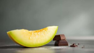 Armonia di sapori: qui la dolcezza della polpa si sposa al gusto amaro del cioccolato