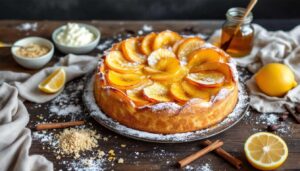 Torta alla ricotta, farina di mandorle e mele