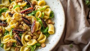 Pasta con acciughe, verza e briciole croccanti: un piatto economico ma raffinato