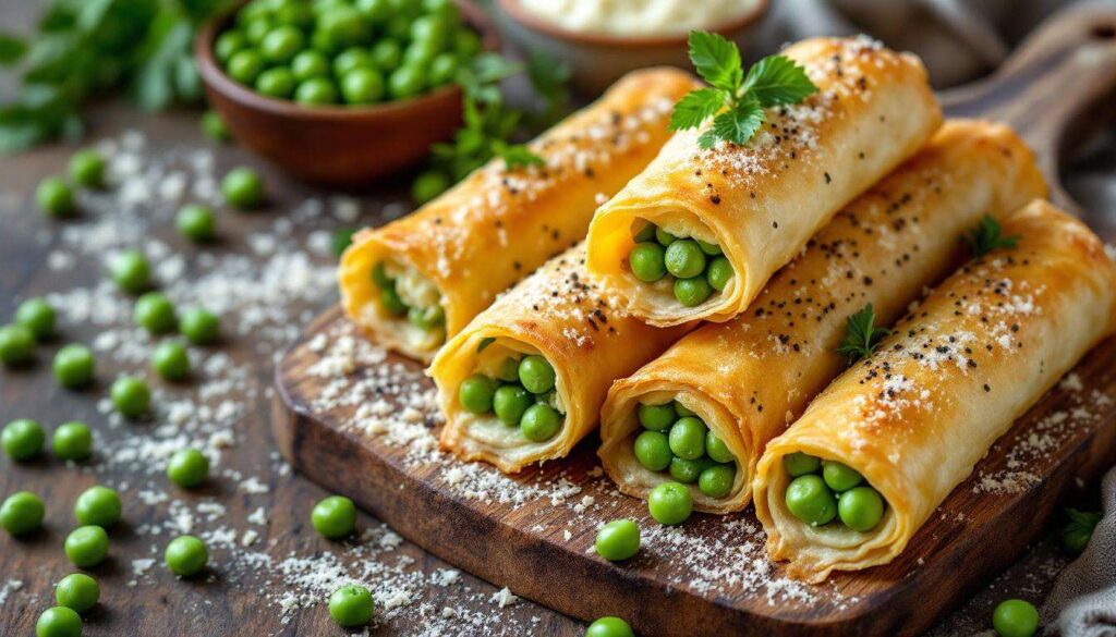 INVOLTINI di FILLO con PISELLI e speck: cena furba in 5 minuti
