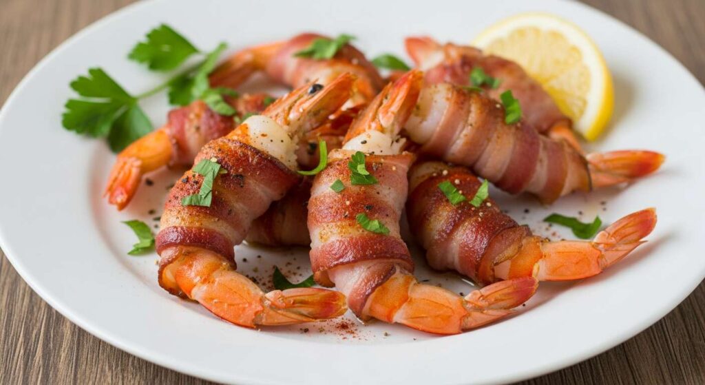 Gamberi pancettati ricetta secondo piatto o antipasto veloce elegante