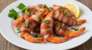Gamberi pancettati ricetta secondo piatto o antipasto veloce elegante
