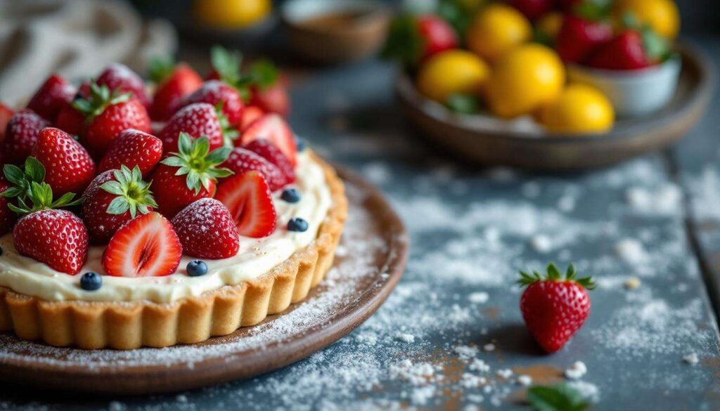 Crostata senza cottura: con crema mascarpone e fragole
