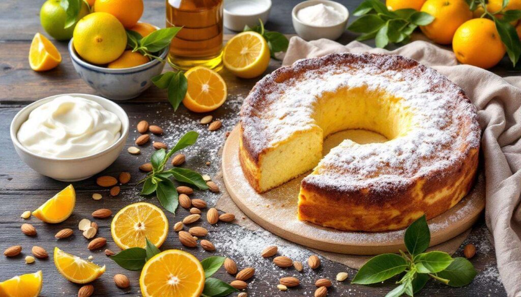 TORTA 5 MINUTI YOGURT MANDORLE E MANDARINI facile, veloce e morbidissima