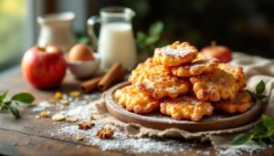Frittelle di mele al forno: dorate e croccanti fuori, morbide dentro, senza olio