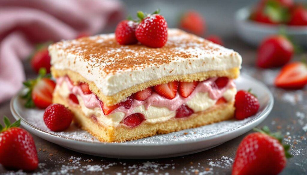 Tiramisù alle fragole senza uova: la versione primaverile leggera e colorata