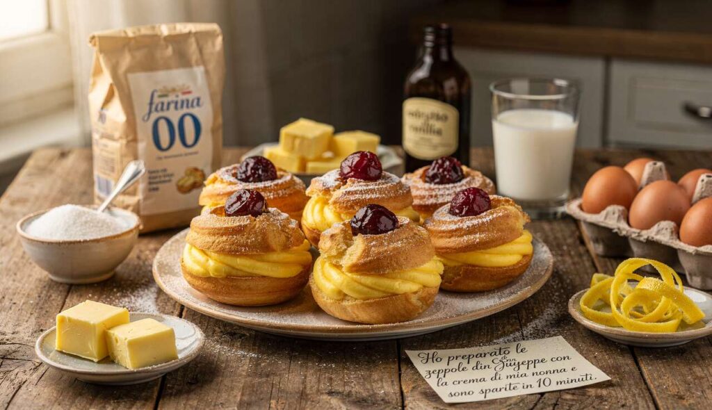 Ho preparato le zeppole di San Giuseppe con la crema di mia nonna e sono sparite in 10 minuti